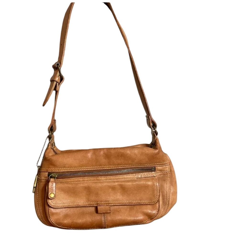 Fossil Tan Leather Hobo Bag